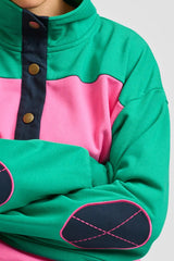 Shirty | Collar Sweatshirt | Hot Pink Combo