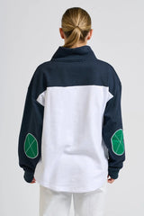 Shirty | Collar Sweatshirt | White Combo