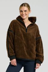 Shirty | Popover Fleece Sweatshirt | Chocolate