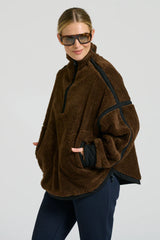 Shirty | Popover Fleece Sweatshirt | Chocolate