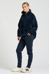 Shirty | Popover Fleece Sweatshirt | Navy Blue