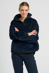 Shirty | Popover Fleece Sweatshirt | Navy Blue