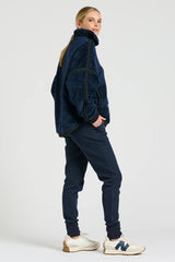 Shirty | Popover Fleece Sweatshirt | Navy Blue