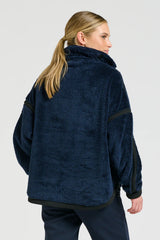 Shirty | Popover Fleece Sweatshirt | Navy Blue