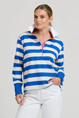 Shirty | Rugby Sweatshirt | Mid Blue/Ivory