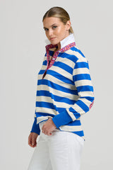 Shirty | Rugby Sweatshirt | Mid Blue/Ivory