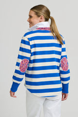 Shirty | Rugby Sweatshirt | Mid Blue/Ivory