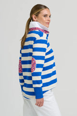Shirty | Rugby Sweatshirt | Mid Blue/Ivory