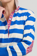Shirty | Rugby Sweatshirt | Mid Blue/Ivory