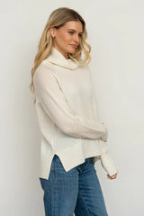 Shirty | The Petersham Wool/Cashmere Polo Neck | Ivory