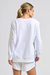 Shirty | Victoria V Neck Sweatshirt | White