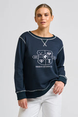 Shirty | Zippy Classic side Zip Sweatshirt | Navy