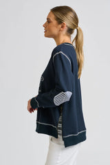 Shirty | Zippy Classic side Zip Sweatshirt | Navy