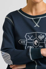 Shirty | Zippy Classic side Zip Sweatshirt | Navy