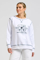 Shirty | Zippy Classic side Zip Sweatshirt | White