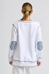 Shirty | Zippy Classic side Zip Sweatshirt | White