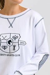 Shirty | Zippy Classic side Zip Sweatshirt | White
