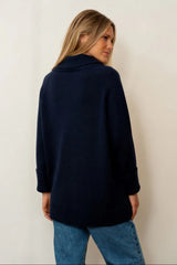 Shirty | The Petersham Wool/Cashmere Polo Neck | French Navy