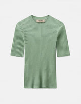 Mos Mosh | Relena Rib SS Crew | Smoke Green