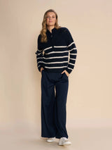 Mos Mosh | Bryna Thorna Stripe knit | Salute Navy