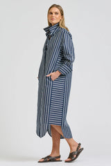 Shirty | Andrea Shirtdress | Bold Navy Stripe