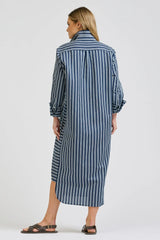 Shirty | Andrea Shirtdress | Bold Navy Stripe