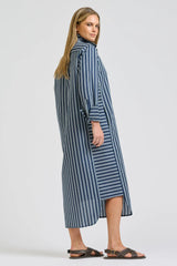 Shirty | Andrea Shirtdress | Bold Navy Stripe