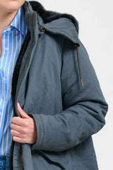 Shirty | Aspen Mid Line Coat | Bluestone