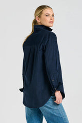 Shirty | The Elodie Relaxed Shirt | French Navy Pincord