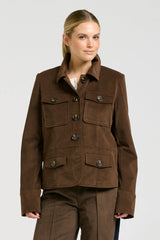 Shirty | The Hemming Velvet Twill Jacket | Chocolate