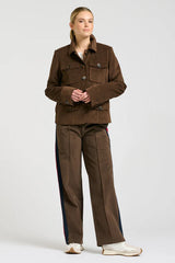 Shirty | The Hemming Velvet Twill Jacket | Chocolate