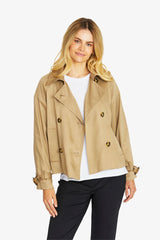 Ping Pong | Evans Crop Trench Jacket | Taupe