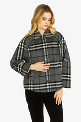 Ping Pong | Lennon Crop Swing Coat | Grey