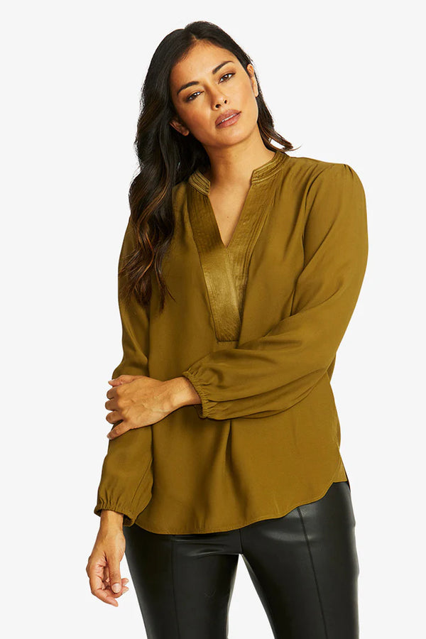 Ping Pong | Nickie Long Sleeve Top | Khaki