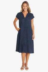 Ping Pong | Sammy Linen Dress | French Navy