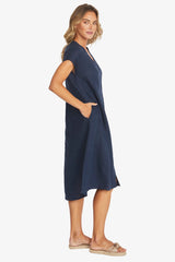 Ping Pong | Sammy Linen Dress | French Navy