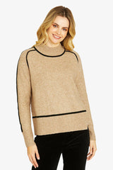 Ping Pong | Sibby Contrast Trim Pullover | Feather Taupe