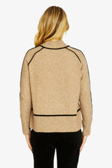 Ping Pong | Sibby Contrast Trim Pullover | Feather Taupe