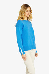Ping Pong | Tessa Tipped Pullover | Hussar Blue / Almond