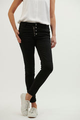 Italian Star | Button Jeans | Black