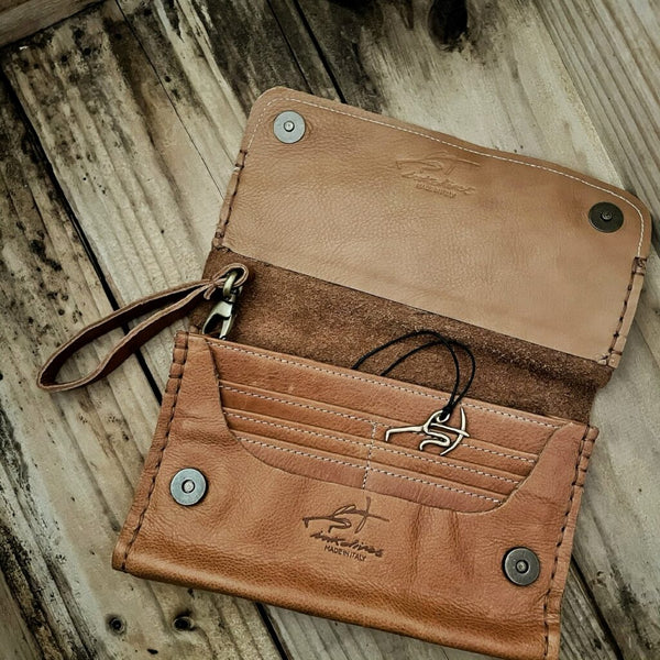 Importante | Borsellino Leather Wallet / Clutch Bag | Tan