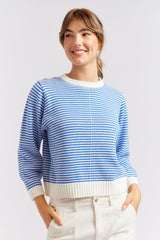 Alessandra | Humbug Sweater | Cornflower
