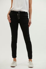 Italian Star | Button Jeans | Black