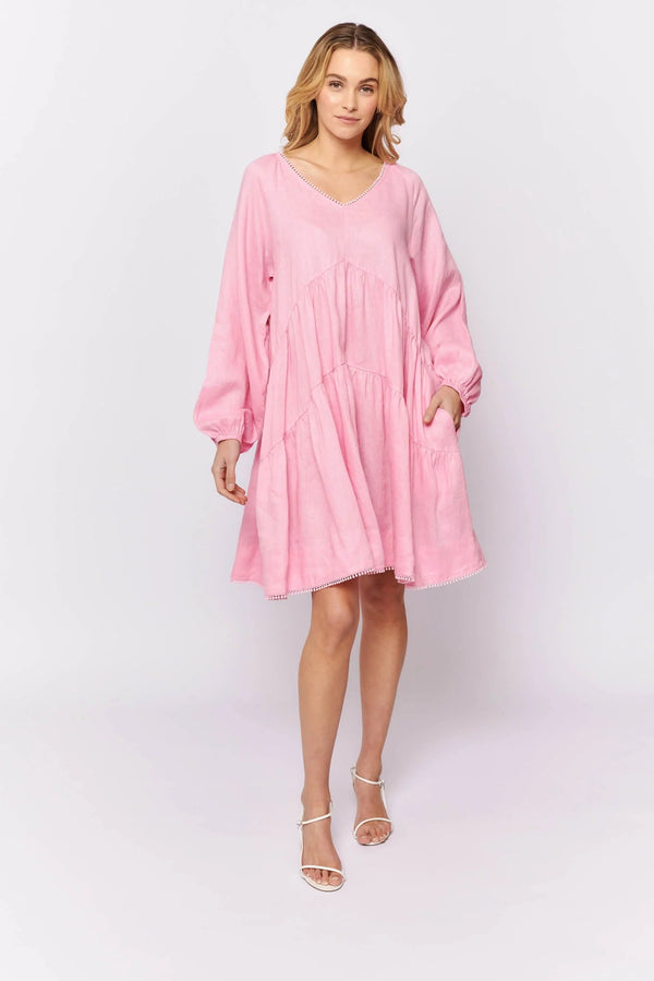 Alessandra | Baroque Linen Dress | Lolly