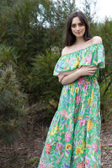 Alessandra | Chacha Dress | Green Carnival