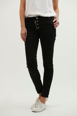 Italian Star | Button Jeans | Black