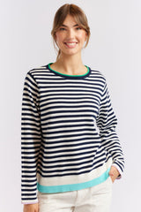 Alessandra | Candy Lane Sweater | Navy