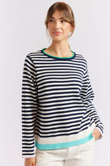 Alessandra | Candy Lane Sweater | Navy